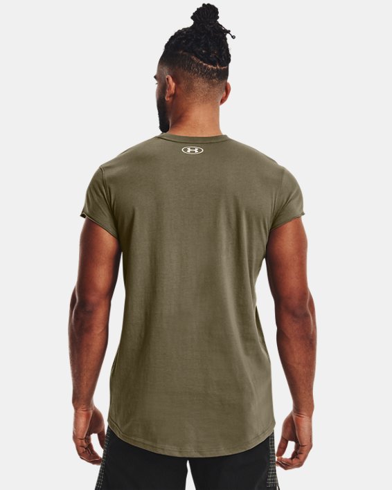 Men's Project Rock Cutoff T-Shirt, Green, pdpMainDesktop image number 1